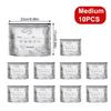 10Pcs/Set Aluminum Foil fresh-keeping Bag Sealed Antibacterial Refrigerator Food Freezing Storage Bag Zipper Seal
