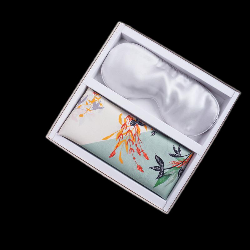Sangbai Moshang Huayan Silk Scarf & Eye Mask Set
