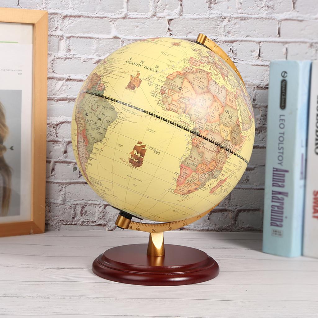 25CM 3D Antique Globe School Supplies Teaching Tool Desktop Decor Educational Toy25cm Antique with