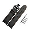 Pasek do zegarka ze skóry naturalnej 22mm 23mm 24mm do Tissot T035.407A T035.617A 627A Pasek do zegarka Bransoletki Klamra motylkowa