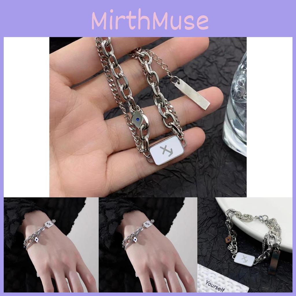 Fashionable Layer Double Titanium Steel Bracelet Minimalist Hipster Accessory For Gifting