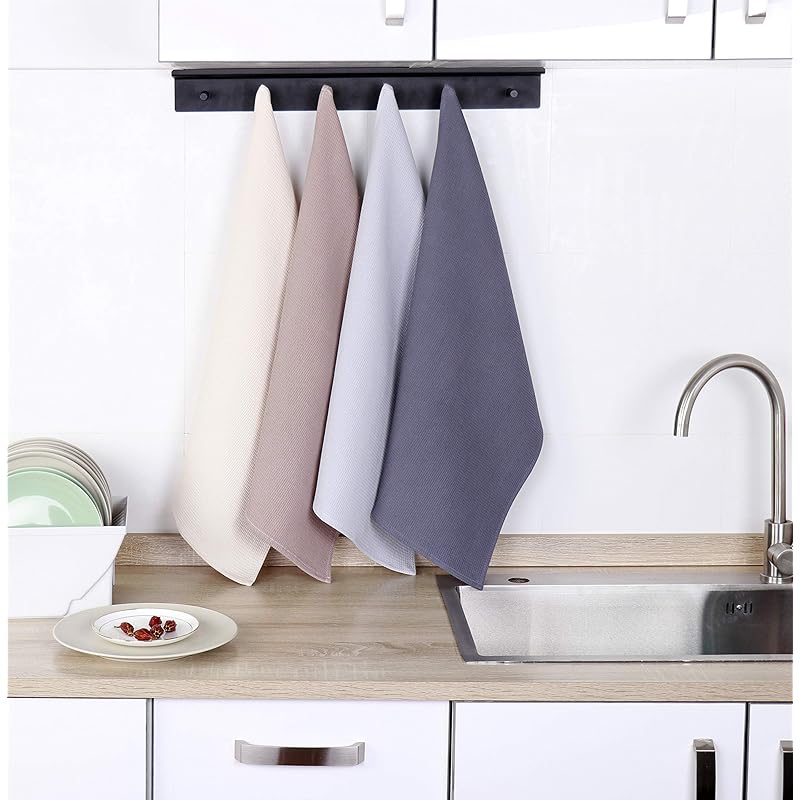 PY HOME & SPORTS Dish Towels Set, 100% Cotton Waffle Weave Kitchen Towels 4 Pieces, Super Absorbent Kitchen Hand Dish Cl One size