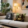 Mona Lisa Smile Art Funny cushion cover Comfortable and soft bedding skin friendly leisure sofa car office pillowcase