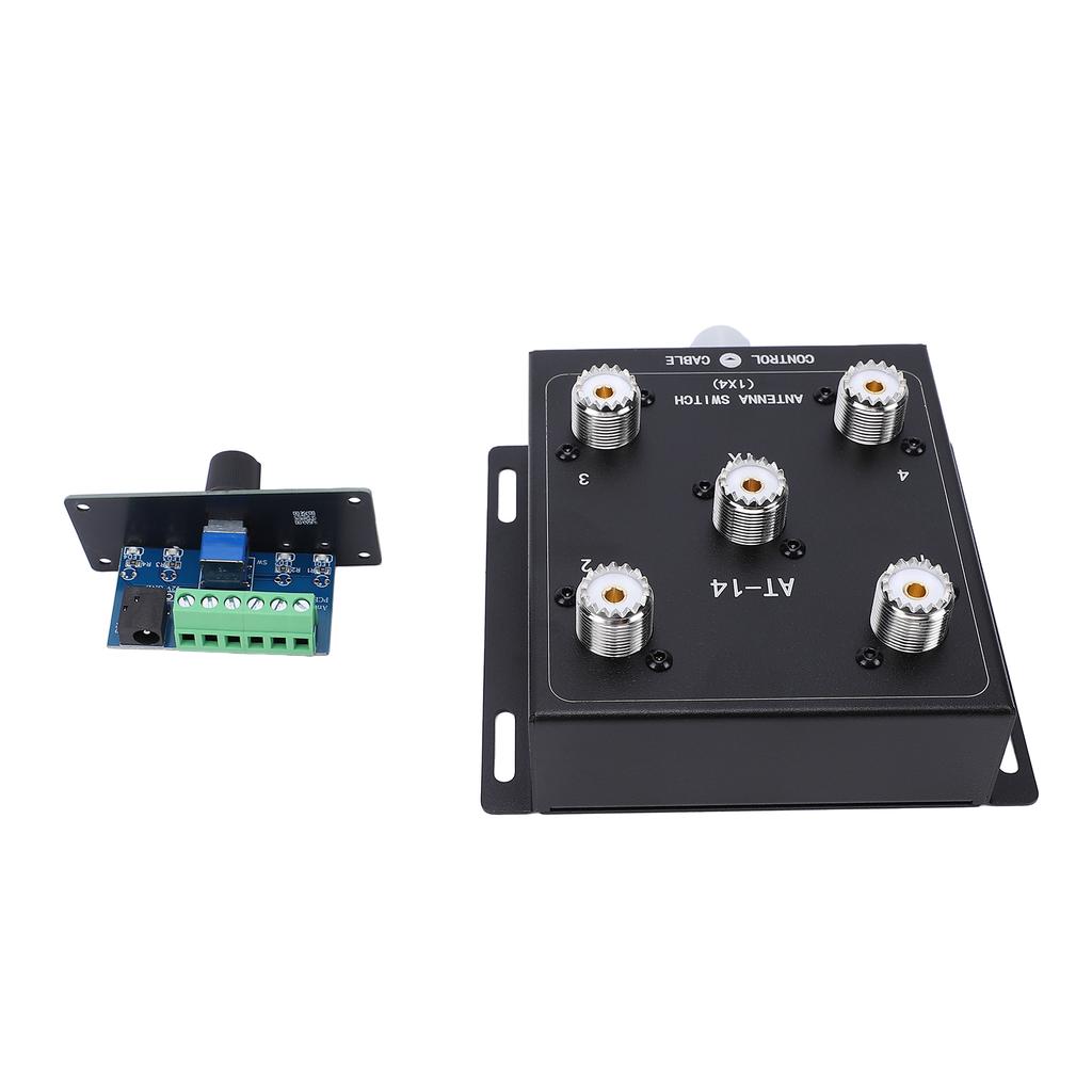 Coaxial Remote Antenna Switch Kit 4 Channel 1 Output HF Coax Antenna Switch 500W PEP 1.8 60MHz SO 239 Connector for Ham