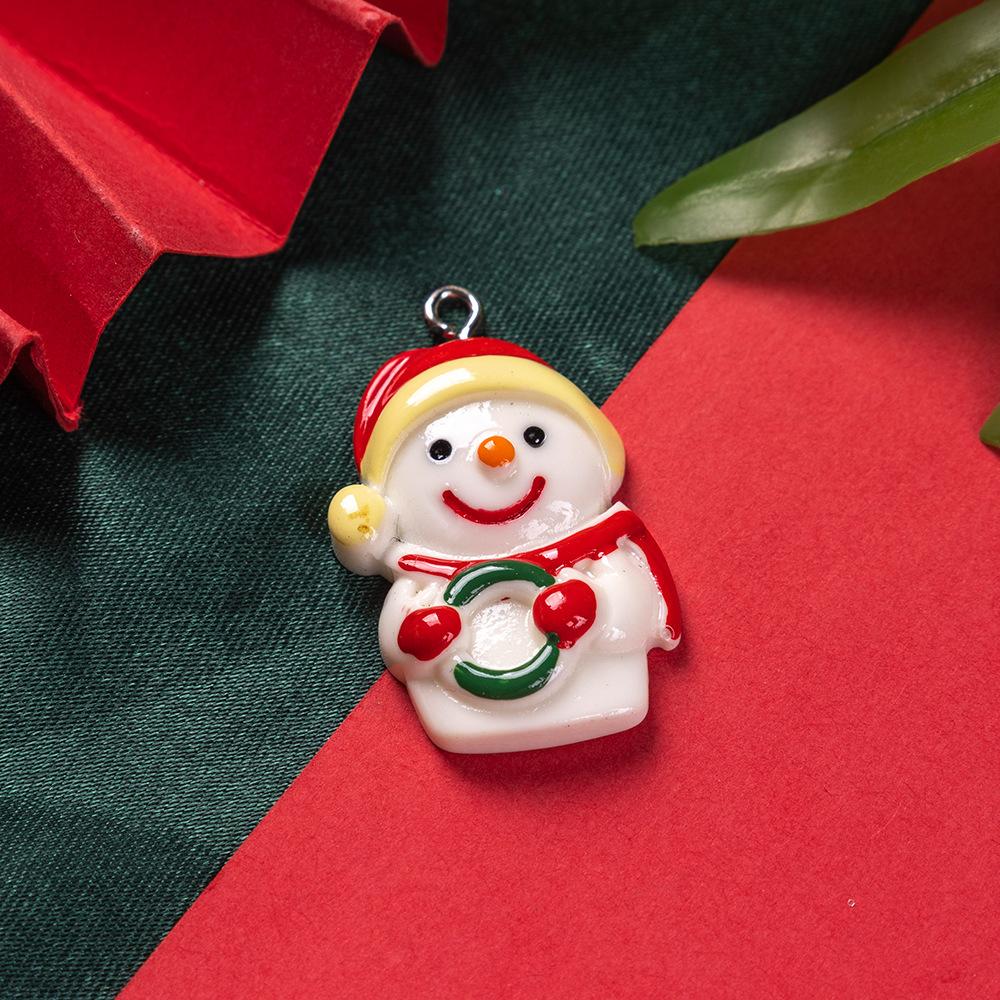 New Christmas Resin Pendant Santa Snowman Christmas Jewelry Accessories Explosion
