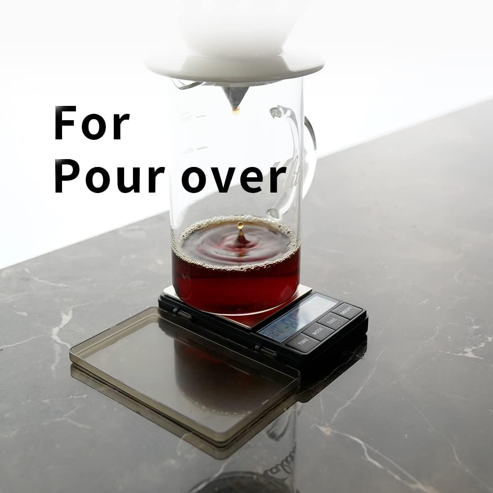 Watchget Pocket Digital Portable Weighing Scale with Insulation Drip Electronic Coffee 1000g Battery Compact Weighing Scale for and Coffee Includes