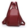 Women's Multifunctional Shoulder Bag Commuter Business Backpack Solid Color Crossbody Bag