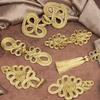 Golden Chinese Frog Buttons Flower Fastener Tang Suit Buttons  Handcraft Accessories