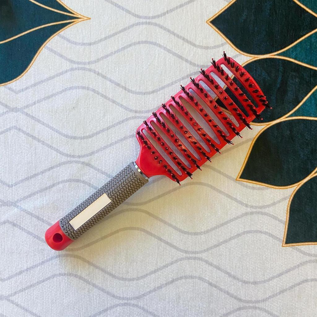 Women's Rib Comb for Root Volume & Styling: High Crown, Long & Curly Hair Massage, Large Curved Design.