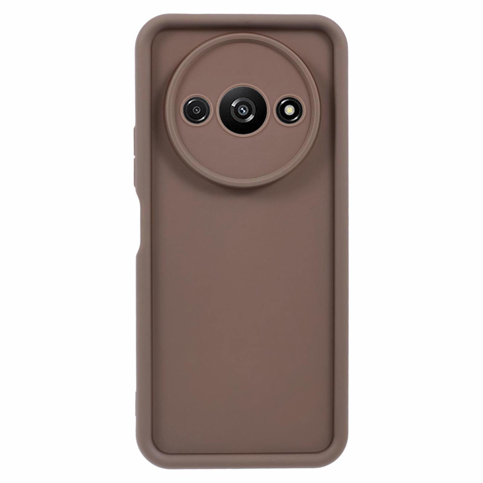 

Для Xiaomi Redmi A3 4G/Poco C61 4G Чехол TPU Чехол для телефона Точные вырезы Защита от царапин Brown