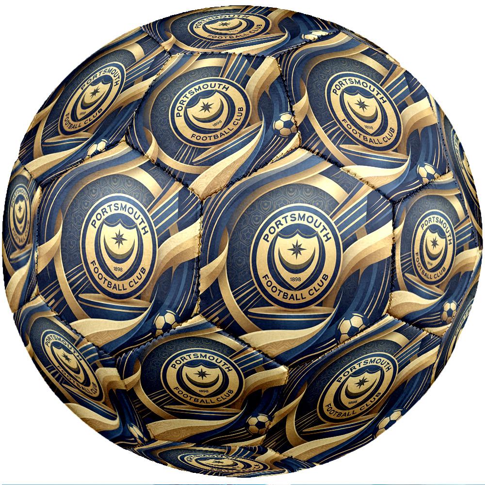 Portsmouth FC Size 5 Standard Football Durable Training Match Soccer Ball for Adult Outdoor Sports