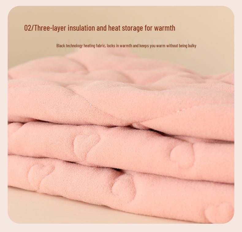 500g Extra Thick Fleece-Lined Quilted Thermal Set for Men & Women - Middle-Aged & Elderly