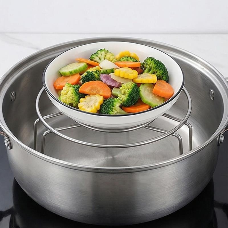 Premium Metal Cooking Rack For Steam Cooking Heatproof Design Protects Countertops From Scorching