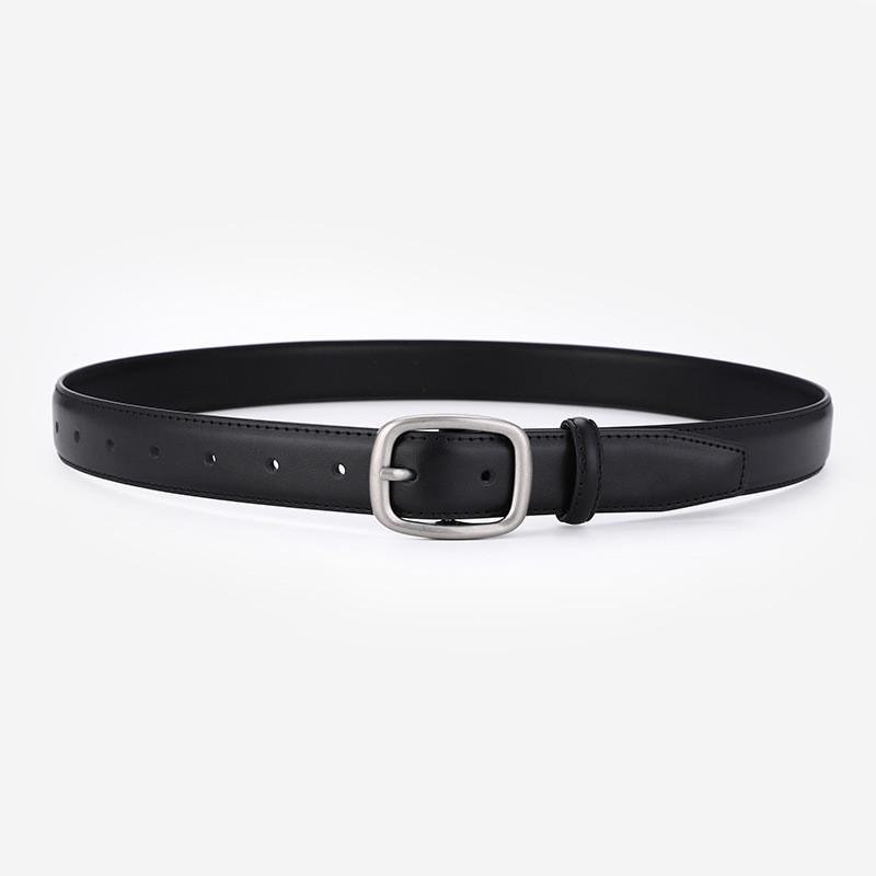 

Ladies Genuine Leather Belt For Women Business Casual Dress With Metal Buckle чёрный