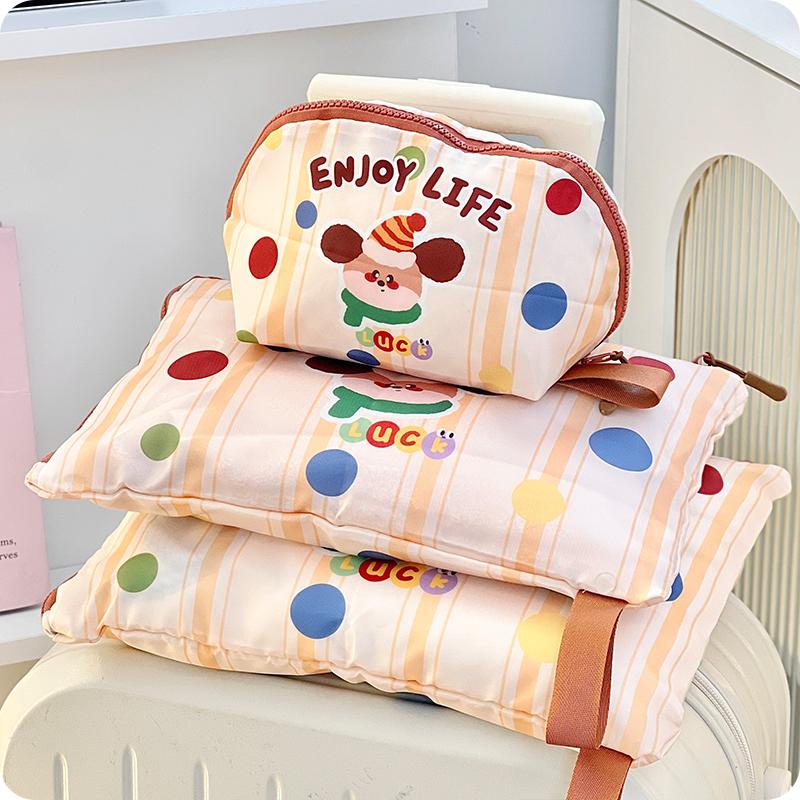 3pcs Travel Cosmetics Storage Bag Girls Large Capacity Cute Kids Clothing Travel Storage Bags Set Organizer Zipper Underwear Bag