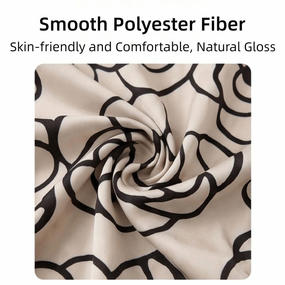 Magnetic Pearl Buckle Satin Neck Scarf No Tie Choker Scarf Elegant Decorative Silk Scarf  Summer