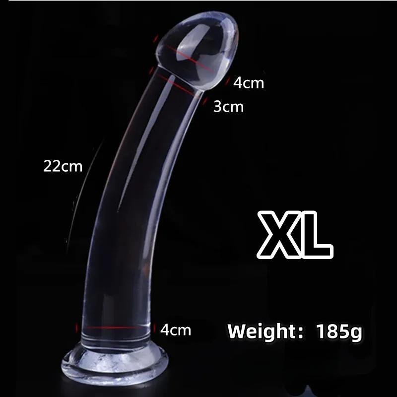 Transparent Anal Plug with Strong Suction Cup G-spot Vaginal Prostate Massager