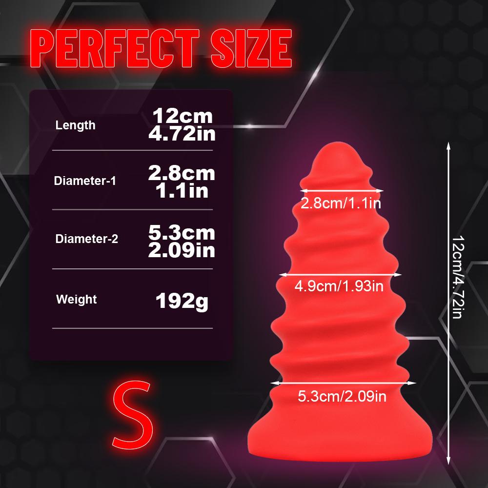 Screws Soft Silicone Anal Plug  Adult Male and Female SM Sex Toys  Masturbation Orgasm Toys  Irregular Anal Dilation