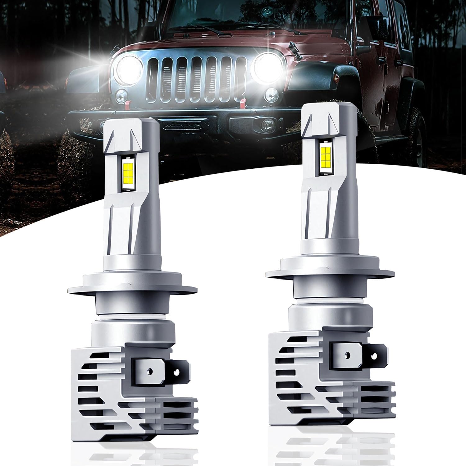 

iDrelify H7 LED Headlight, H7 LED, Fog Lamp, Equipped with High Light Effective LED H7 серебряный