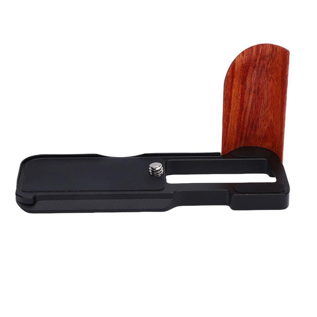 L Bracket Fit for V1 Cameras Aluminum Quick Release Plate L Shape Handgrip with Wood Grip 1Celsius4 Inch Threaded Hole Support for Arca Trip