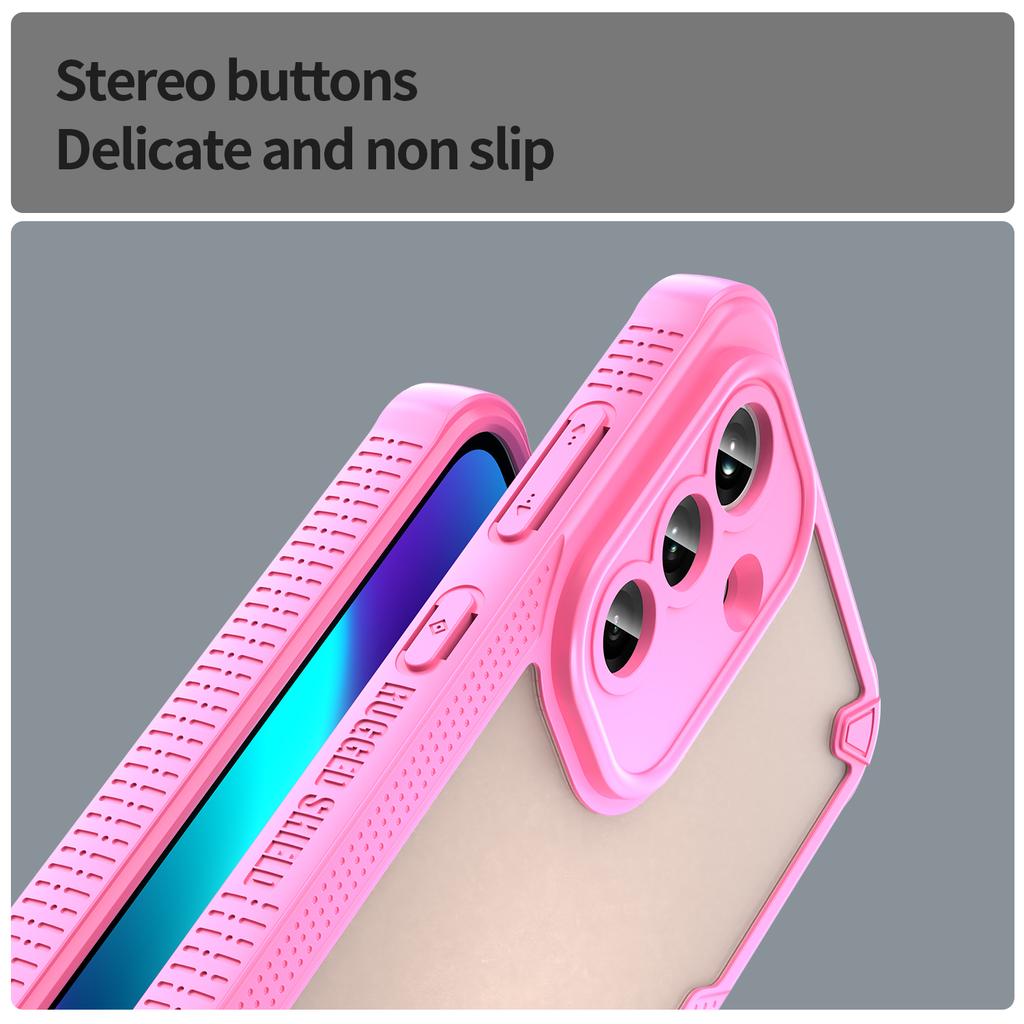 For Samsung Galaxy A37 5G Case PC + TPU Semi-Transparent Frosted Finish Protective Phone Cover