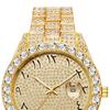 Orologio da polso unisex al quarzo analogico con datario Quadrante con strass scintillanti Orologio da polso per uso quotidiano, in ufficio, alle feste