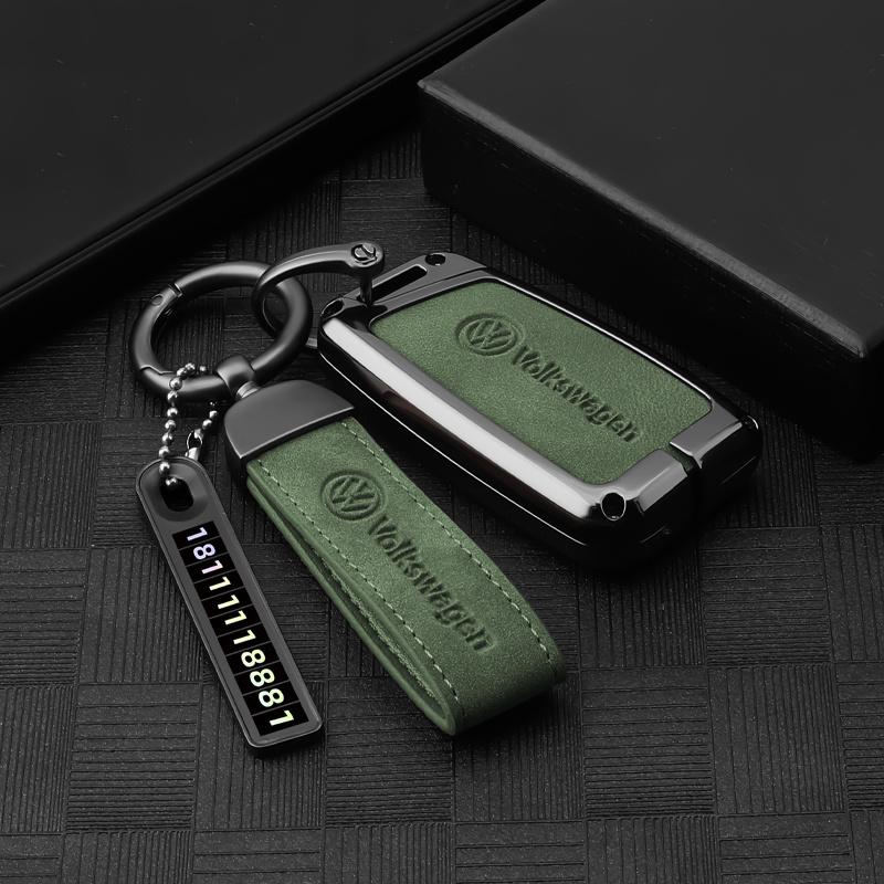 Hot Suede Leather Car Smart Remote Key Case Fob Cover Protection Holder Shell for VW Volkswagen Magotan Passat B8 Auto Accessori