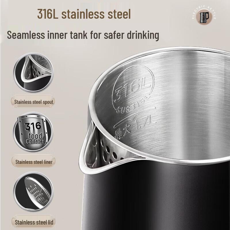 Midea 1.7L 316L Stainless Steel Smart Electric Kettle