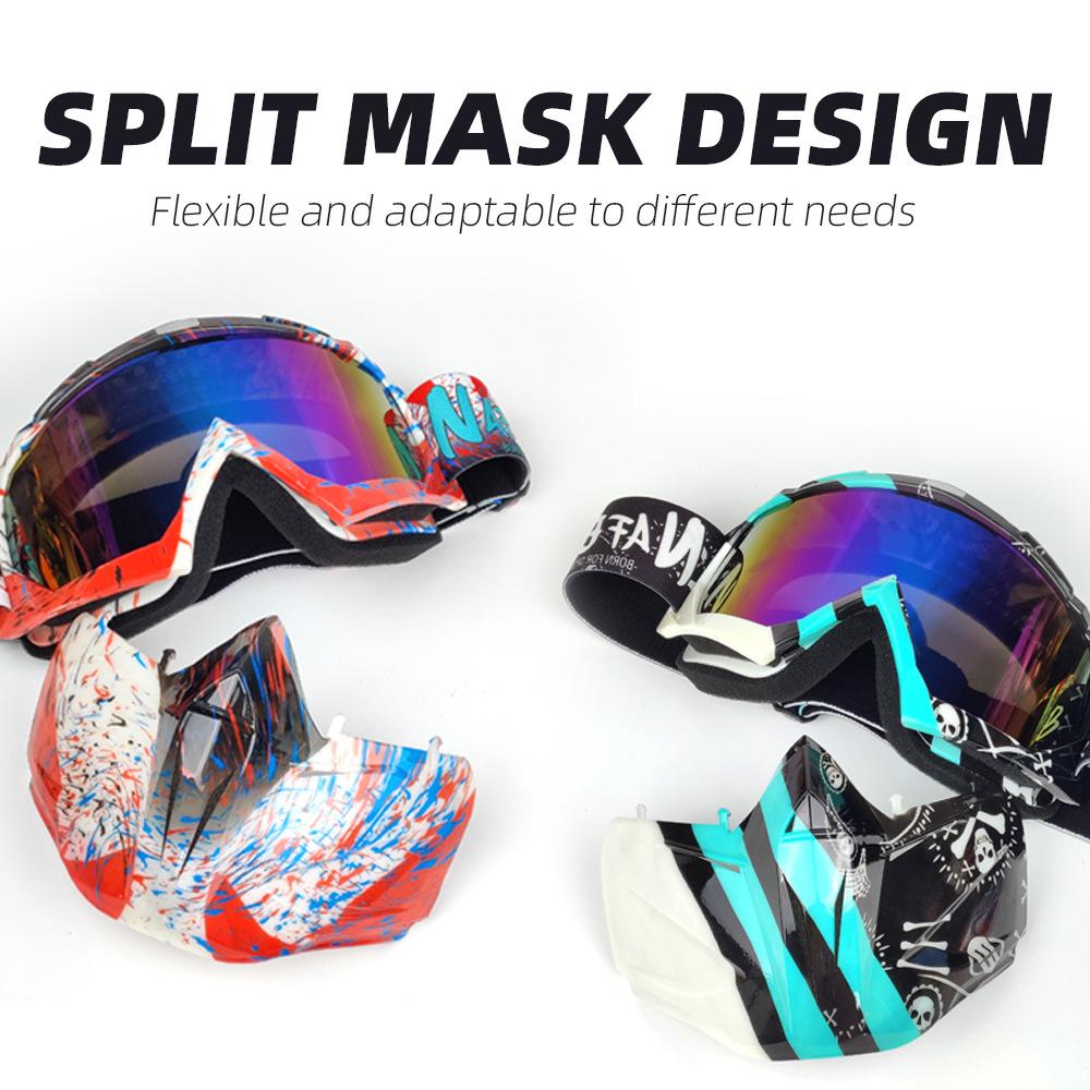 Brille Maske Radfahren Skimaske Blendschutz Anti-UV Outdoor-Brille Winddicht Multifunktion