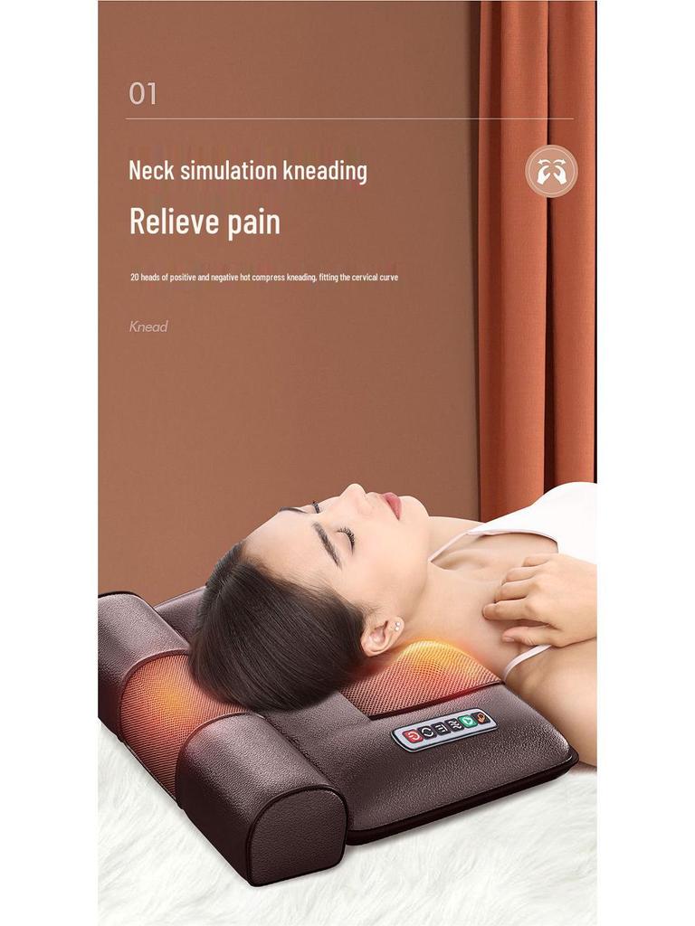 Smart Heated Full-Body Massage Pad with Neck & Waist Vibration and Kneading Functions