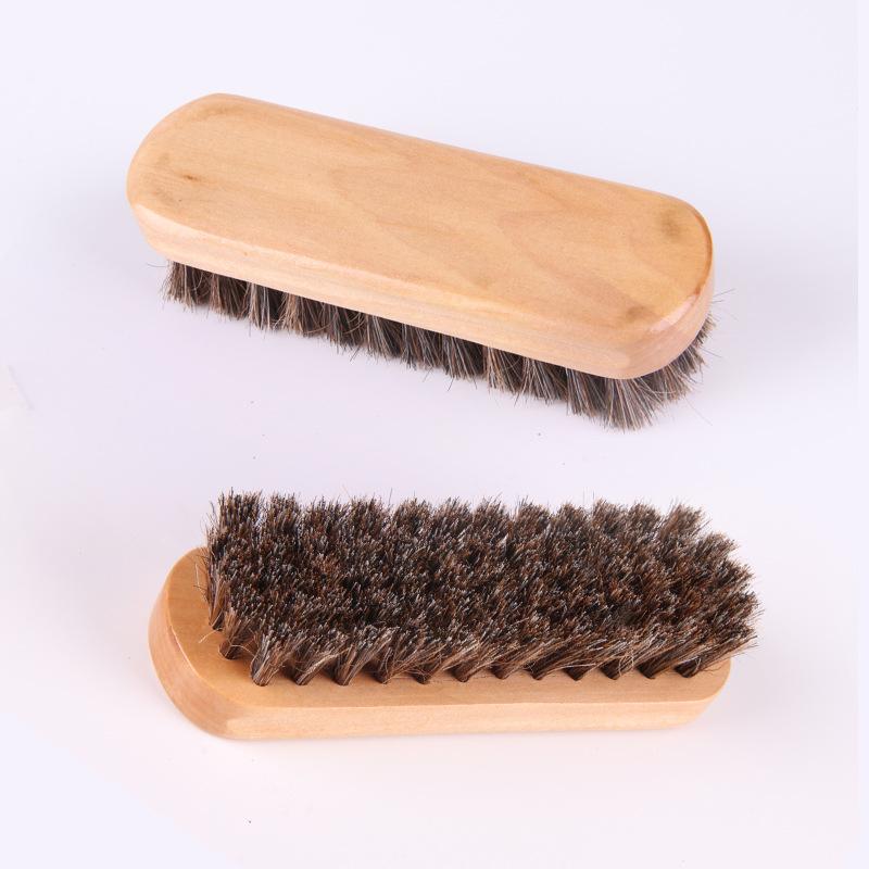1/3Pcs Horse Hair Wood Brush Handle Dashboard Details Polishing And Cleaning Brush Leather Shoe Care And Cleaning Shoe Brush