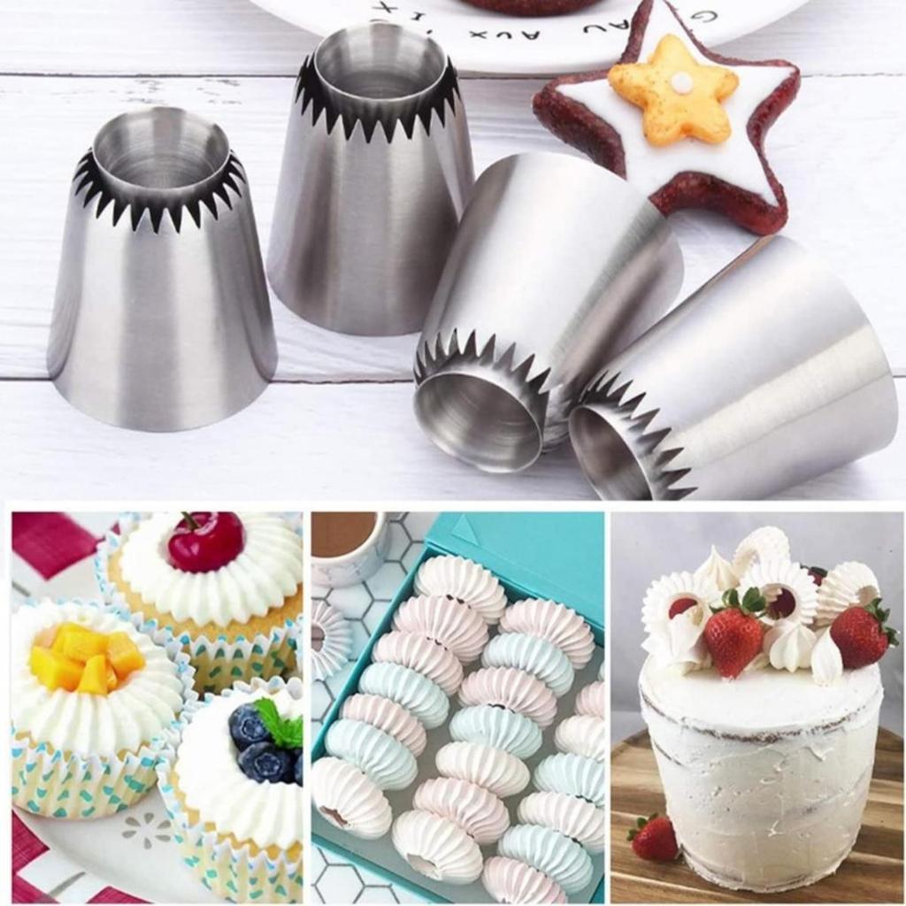 Stainless Steel Flower Mouth Pastry Nozzles for Confectionery Pastry And Bakery Accessories Cake Tools Utensils