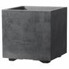 Plant Pot Anthracite 25 Cm Plastic Squared Bucket Ø 25 Cm