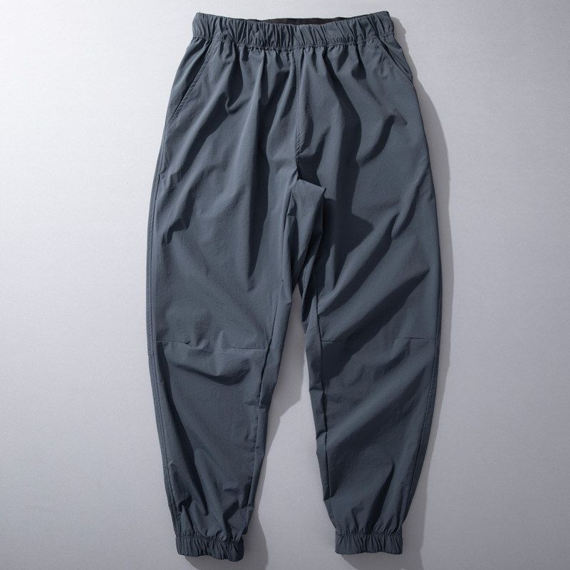 Pants Men's Summer Ultra-Thin Ice Silk Elastic Quick-Drying Pants Cool Breathable Youth Fashion Casual Loose-Fit Tappered Trousers