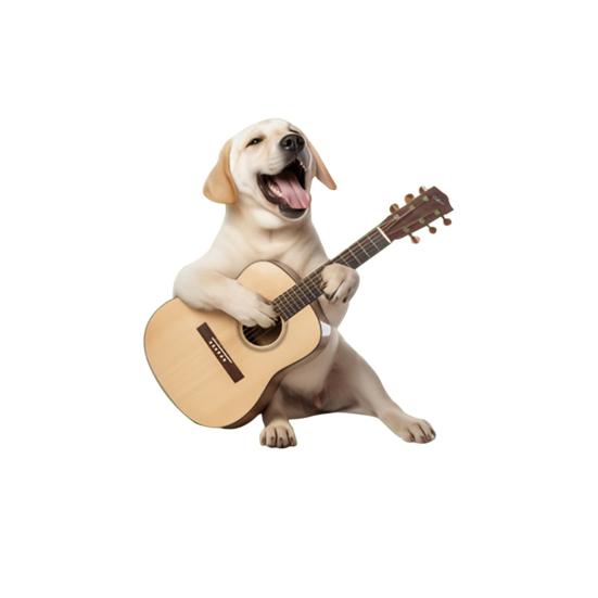 Lufterfrischer-Clips Niedlicher Gitarren-Hund Auto-Lüftungsschlitz-Clip 2D Armaturenbrett-Dekor für Hundeliebhaber Einfacher Clip-On Leichter Neuheitsartikel für Autoinnenraum