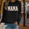 Abbigliamento Autunno&Primavera Felpa Top con Stampa Grandi Lettere da Donna Girocollo Manica Lunga