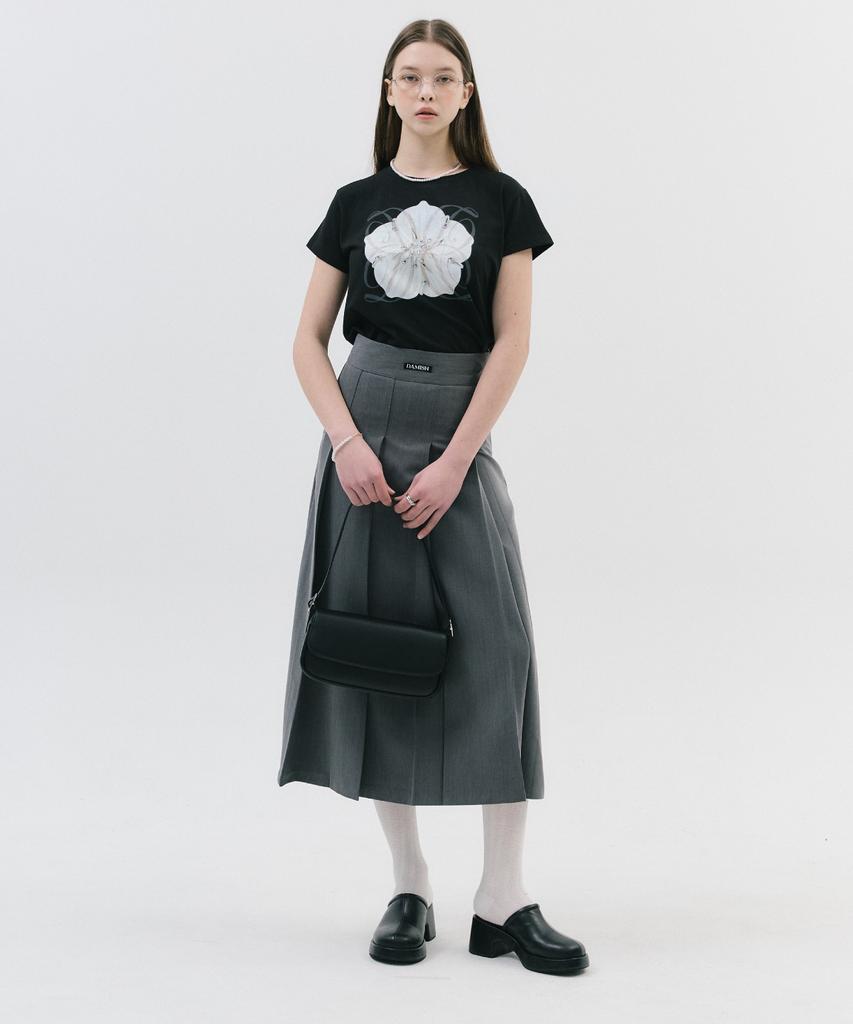 Damiswi Flower D Logo T-Shirt_Black