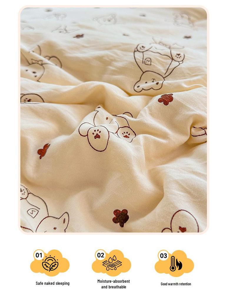 Sincan Pamuğu Yorgan: Çocuklar ve Öğrenciler İçin Kalın Çizgi Film Yatak Takımı