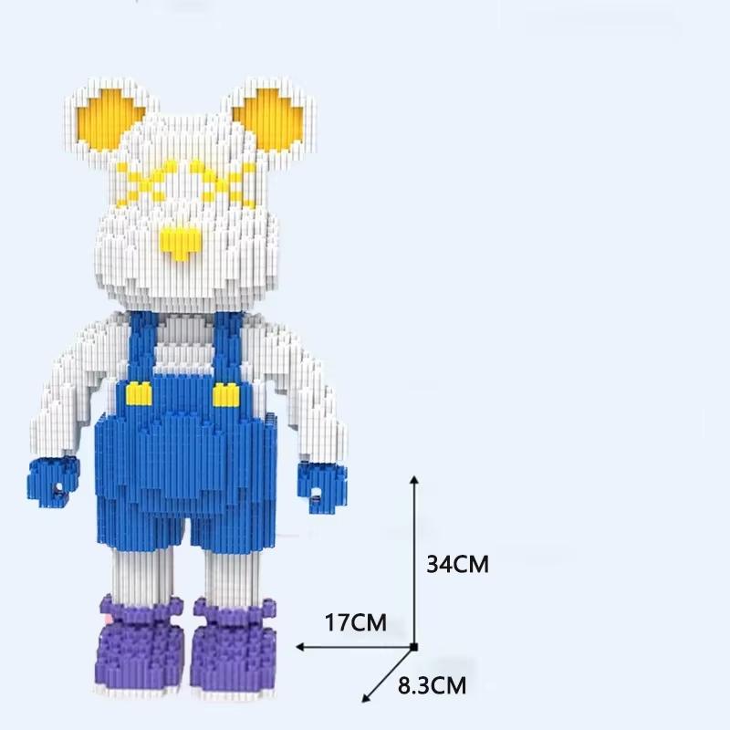 New DIY Kids Toys Cartoon Candy Rabbit Model Building Block Micro Bricks Boys Girls Christmas Birthday Gift