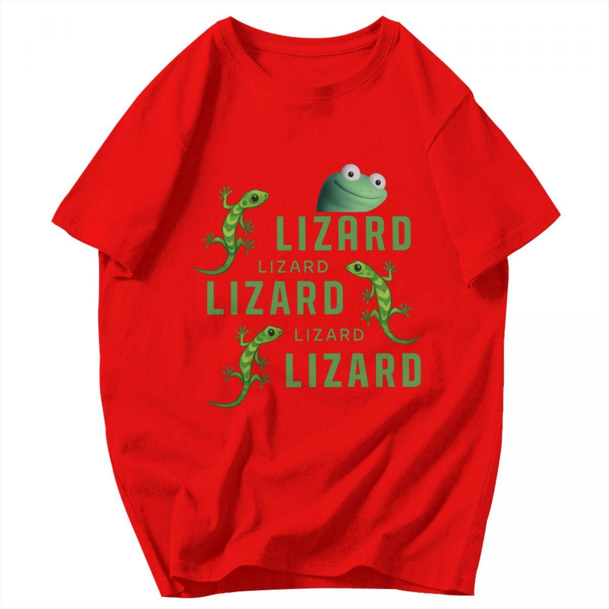 Men T Shirt Funny Lizard Meme 20 Idea Y2K Graphic Anime Unisex Clothing T Shirts S