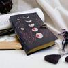Moon Phase Leather Journal, Notebook, Handmade Moon Lover Journal Mediation Notebook, Vintage Deckle Pape Moon Phase Gift for Him Her