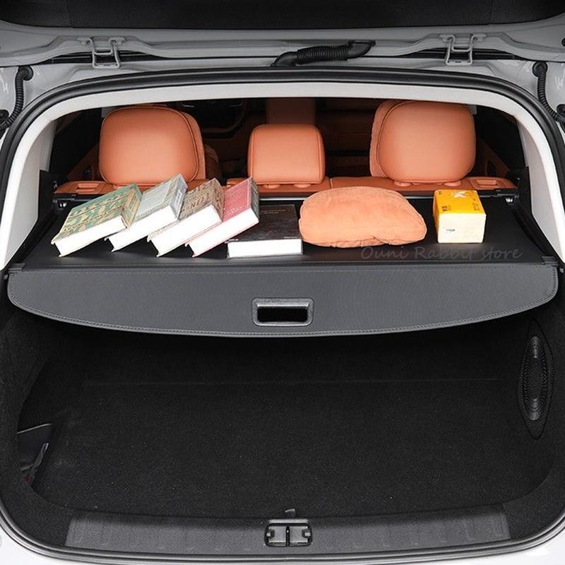 For BYD Sealion 7 2024~2026 2025 Car Trunk Canvas Cargo Cover Privacy Telescopic Luggage Carrier Storage Curtain Accessories