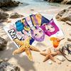 Custom Name Personalized KPop Hunters Print Beach Towel, for Trip Camping Beach Party Home Decor, Birthday Gift for Family & Friends