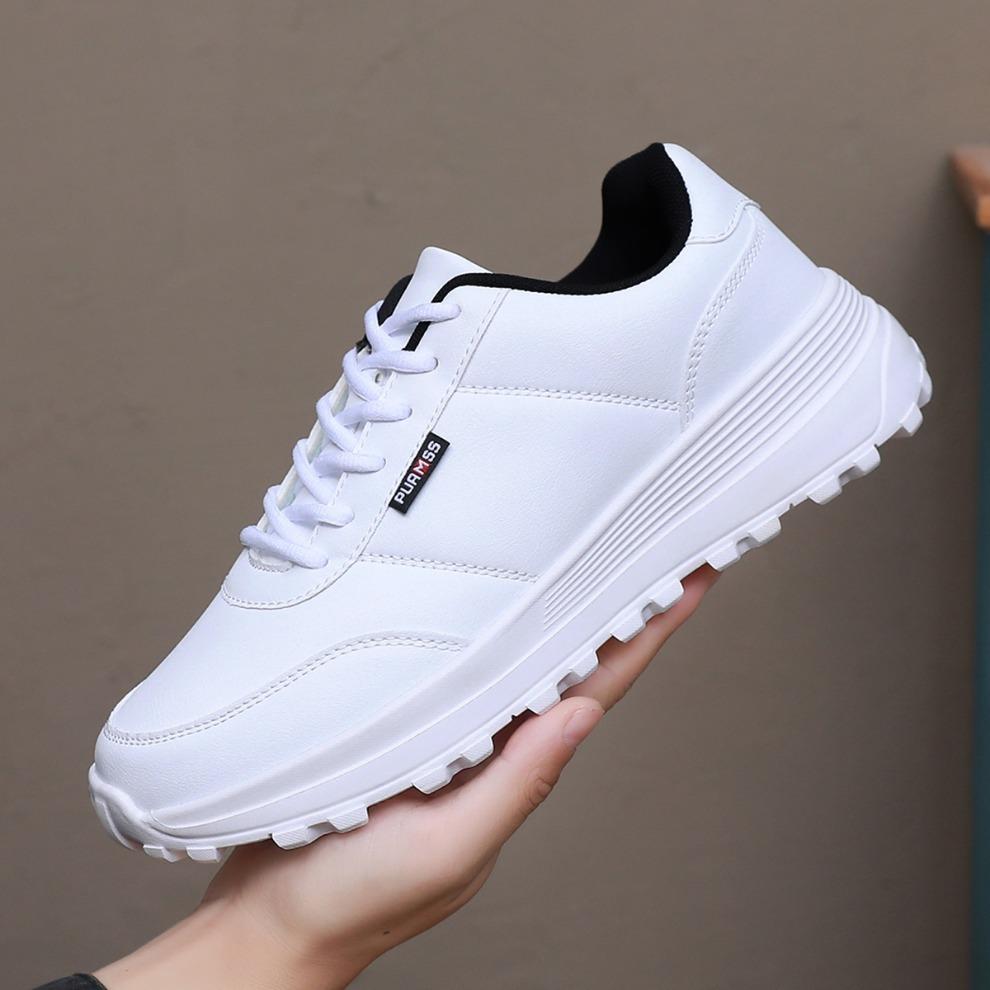 New Men Sneakers Soft Sports Running Shoes New Casual Shoes for Men Solid Black White Walking Footwear Fitness Jogging Men Shoes