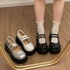 Platform Thick Heel French Mary Jane Shoes Women's Summer 2025 New Retro College Style Jk Small Small Leather Shoes