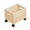 Sakai Sangyo Wooden Storage Box - Wooden, for Magazines, Vegetables, Organizing Box, Vegetable Storage, Storage Container with Casters