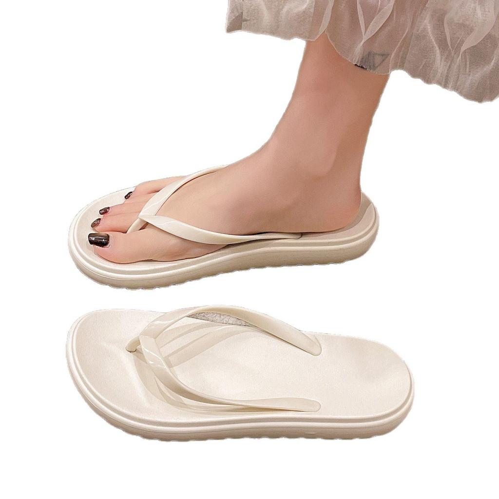 Eva Women’s Non-Slip Summer Flip-Flops - Toe-Post Beach Sandals for Outdoor Wear, Solid Colors, High-End Feel