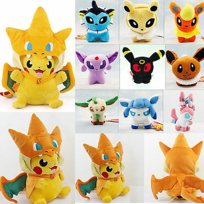 Go Eevee Pikachu Squirtle Plush Stuffed Toy Gifts Figure Version Tv