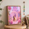 Disney Beauty and the Beast Oil Painting Art Painting Kit, Handmade Diy Art Painting Home Wall Decoration, Romance Castle Rose Decor