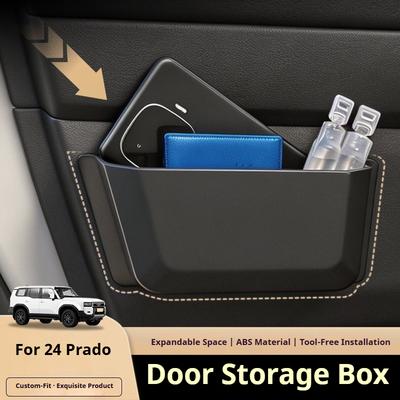 For Toyota Land Cruiser 250 LC250 Prado 2024 Hidden Car Door Storage Box Phone Stand Car Interior Storage Bag Car Accessories